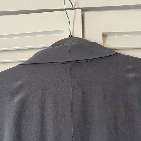 Yumi Kim Claudia Silk Kimono Draped Jacket 8 large grey F1960 - Picture 8 of 10